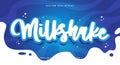 Milk shake 3d editable text effect Template Royalty Free Stock Photo