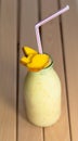 Milk shake with mango. Royalty Free Stock Photo