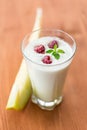 Milk smoothie with fruit