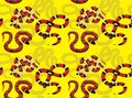 Milk Snake Cartoon Background Seamless Wallpaper