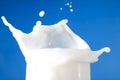 Milk spilled out of the glass Royalty Free Stock Photo