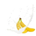 Milk splash banana