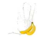 Milk splash banana