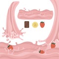 Milk splash design elements vector illustration Royalty Free Stock Photo