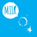 Milk splash and elements for design. Good for cafe and menu.