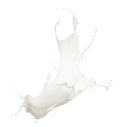 Milk splash isolated