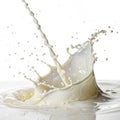 Milk splash isolated on white background Royalty Free Stock Photo