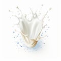 Milk Splash Vector Illustration In Vincent Callebaut Style