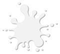 Milk splash. White paint logo. Liquid shape Royalty Free Stock Photo