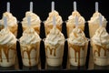 Milk sweet coffee ice shake glass dessert latte cream cold chocolate beverage drink background Royalty Free Stock Photo