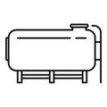 Milk tank icon, outline style