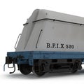 Milk Tank Train Car on white. 3D illustration