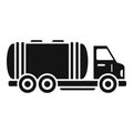 Milk tank truck icon simple vector. Factory cheese