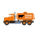 Milk tank truck