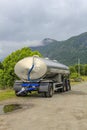 Milk tanker truck trailer in Norway