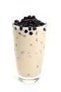 Milk tea with black jelly Royalty Free Stock Photo