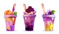 Milk tea bubble drink vector juice cup cartoon