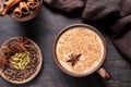 Milk tea chai latte traditional homemade refreshing morning organic healthy hot beverage drink