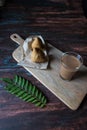 Milk tea and Indian snacks samosa Royalty Free Stock Photo