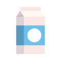 Milk tetra pack icon, flat style