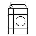 Milk tetra pack icon, outline style