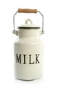 Milk urn white pot traditional farmer style