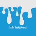 Milk White Liquid Dripping Blue Background Illustrations & Vectors