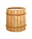 Milk wooden barrel isolated icon