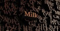 Milk - Wooden 3D rendered letters/message