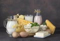 Dairy products, Milk, Yogurt, Ayran, Sour Cream, Several types of Cheese, Cottage Cheese, Butter and Chicken Eggs on