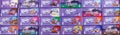 Milka chocolate chocolates different types variety background banner