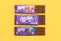 Milka different chocolate bars tablets