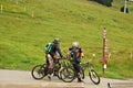 The Milka Line in Saalbach ,a ride track for the whole family ,on the Kohlmais Mountains. Royalty Free Stock Photo