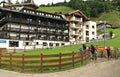 The Milka Line in Saalbach ,a ride track for the whole family ,on the Kohlmais Mountains. Royalty Free Stock Photo