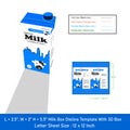 Milkbox Packaging dieline template Royalty Free Stock Photo