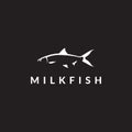 Milkfish food logo design vector Royalty Free Stock Photo