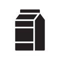 Milkpack glyph flat vector icon Royalty Free Stock Photo
