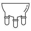 Milks cow device icon, outline style