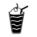 Milkshake delicious isolated icon