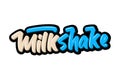 Milkshake hand drawn modern brush lettering