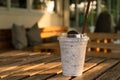 Milkshake with ice cream and oreo cookies. Cool and refreshing on a hot day