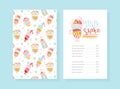 Milkshake Menu Template Design with Space for Text, Healthy Ice Cream Drinks and Fresh Milk Beverages Card, Flyer Royalty Free Stock Photo