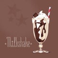 Milkshake vector illustration, design element