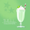 Milkshake vector illustration, design element