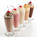 Milkshakes isolated Royalty Free Stock Photo