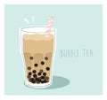 Milky boba drink