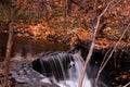 Milky flowing stream int he fall - Beautiful fall in Central Canada