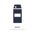 milky icon on white background. Simple element illustration from Food concept