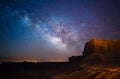 Milky Way above Monument Valley, Utah, USA Royalty Free Stock Photo