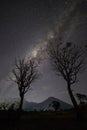 Milky Way Above Volcano Mount Agung, Bali Royalty Free Stock Photo